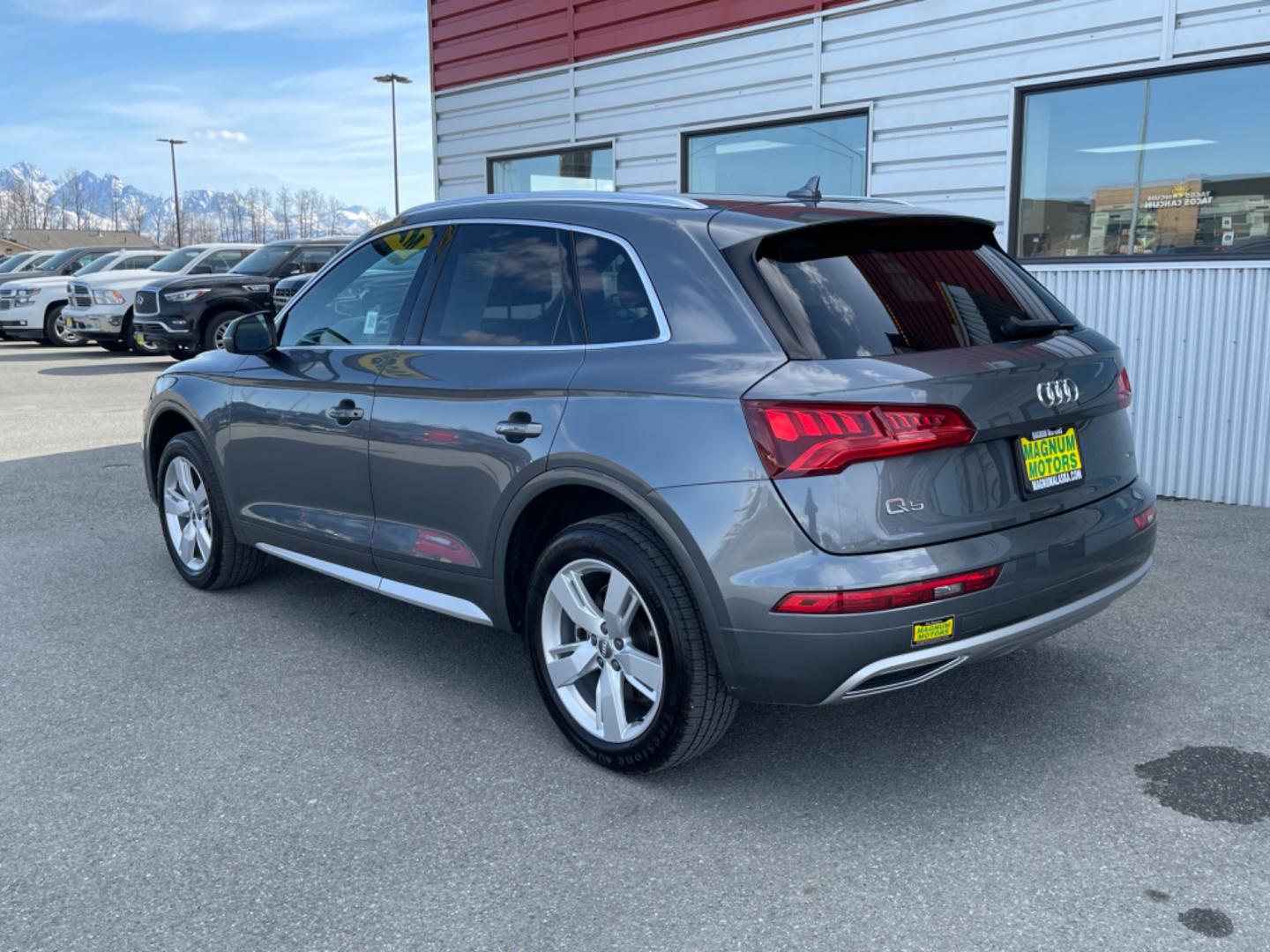 2019 GRAY AUDI Q5 2.0T QUATTRO PREMIUM (WA1ANAFY0K2) with an 2.0L engine, Automatic transmission, located at 1960 Industrial Drive, Wasilla, 99654, (907) 274-2277, 61.573475, -149.400146 - Photo#2